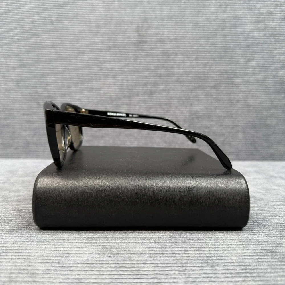 Sonia Rykiel Vintage Black Square Y2k Sunglasses 66-9501 Gold‎ Hardware